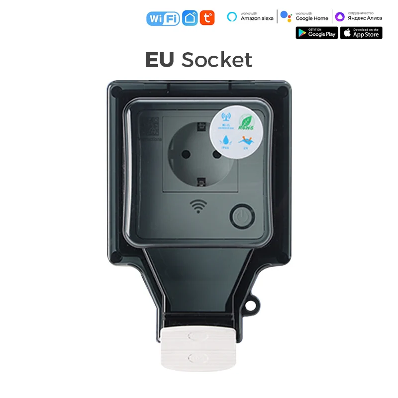 Avoir Outdoor Waterproof Smart Wi-Fi Power Socket with Timer Feature, 220V