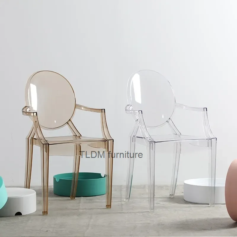 

Прозрачные скандинавские стулья для гостиной, итальянская гостиная, пластиковый акриловый эргономичный обеденный стул, мебель для салона