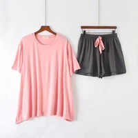 Summer 2026 new ladies casual pajamas suit modal short sleeve shorts women's pajamas thin section loose large size home service