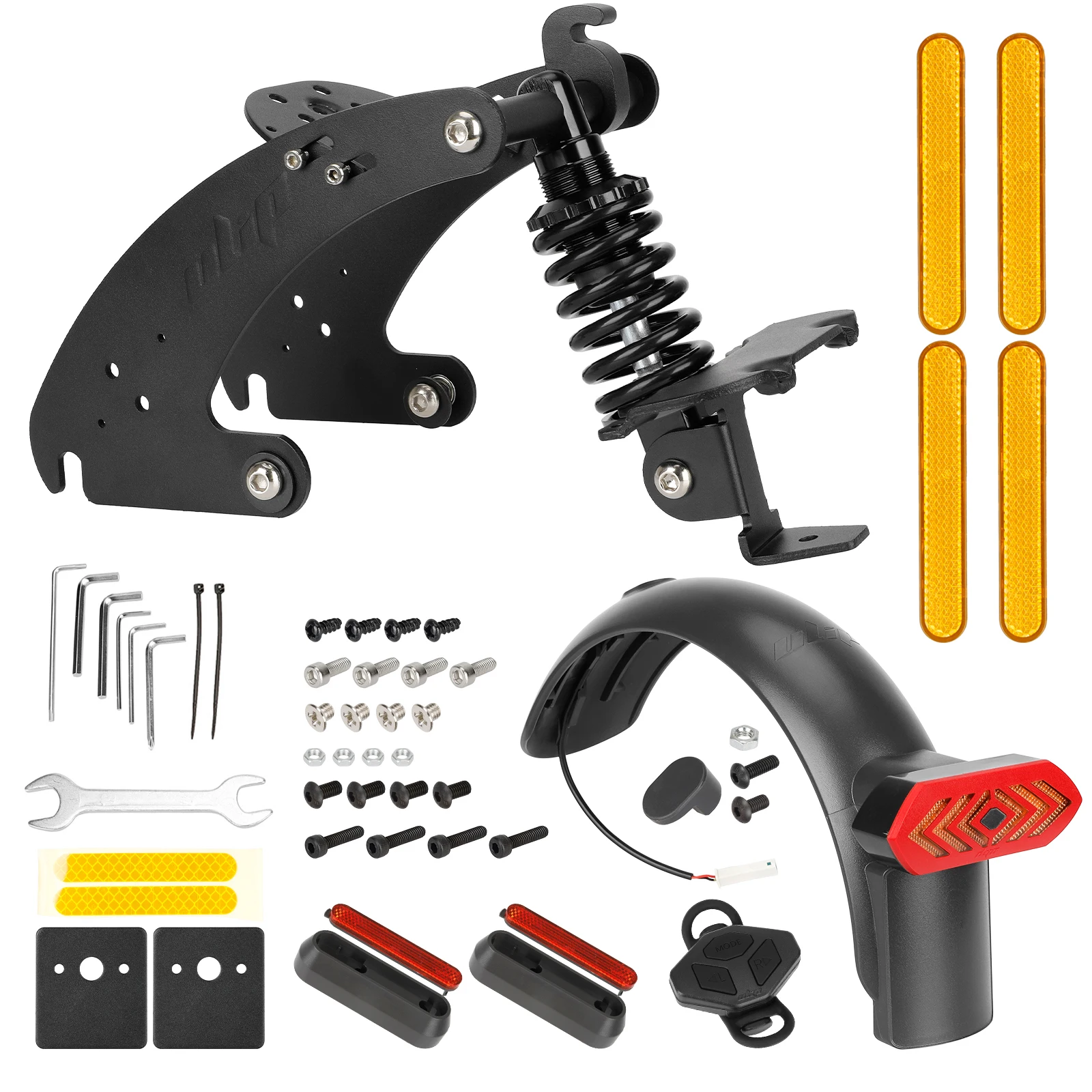 

Ulip G30 Rear Shock Absorber Electric Scooter Suspension Kit with LED Taillight Rear Wheel Hub Mudguard Scooters Accessories