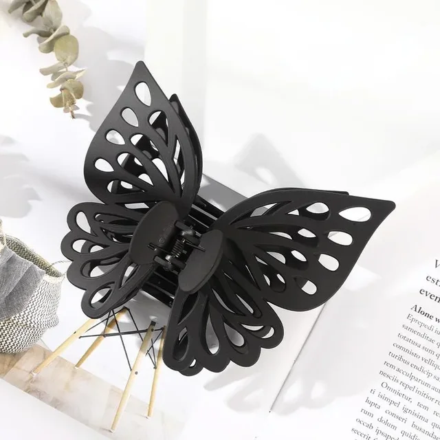 Hairpin Womens Summer Fashion Large Hollow Butterfly Clip Hairpin Cute Korean Fairy Headdress Girls Party Accessories 4