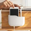 Wall Mounted Storage Box White Multi-Function Organizer Remote Control Storage Box for Tv Air Conditioner Cosmetic Storage Box 2