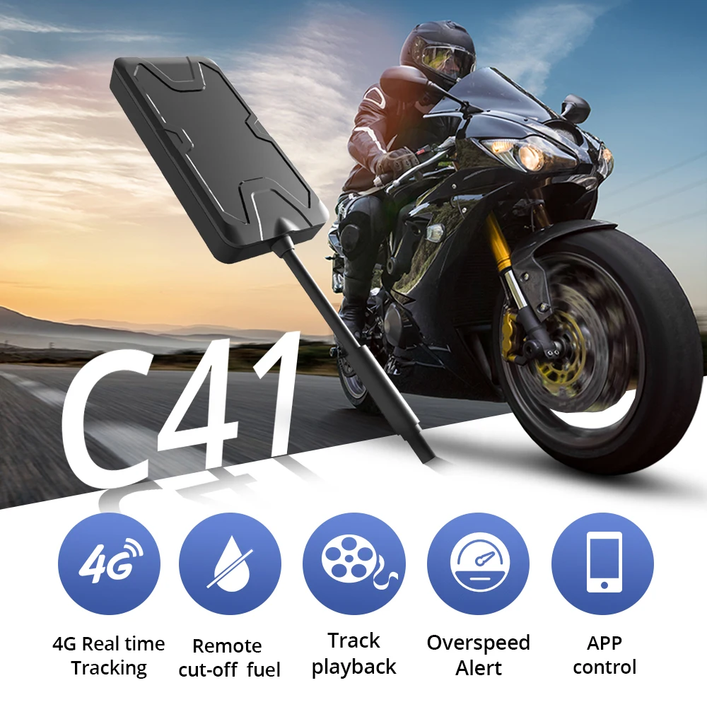 JIMIMAX LTE Vehicle GPS Tracker Car 4G 2G Locator With Relay JM-C41 C21 Motorcycle Alarm 9-90V Waterproof Free APP Anti-thieft