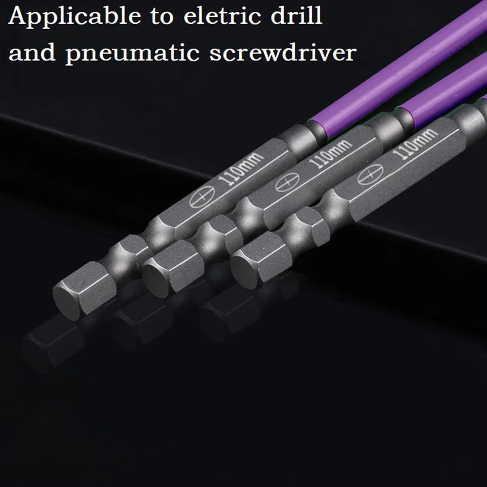 2PCS 65/110mm Magnetic Special Slotted Cross Screwdriver Bit For ...