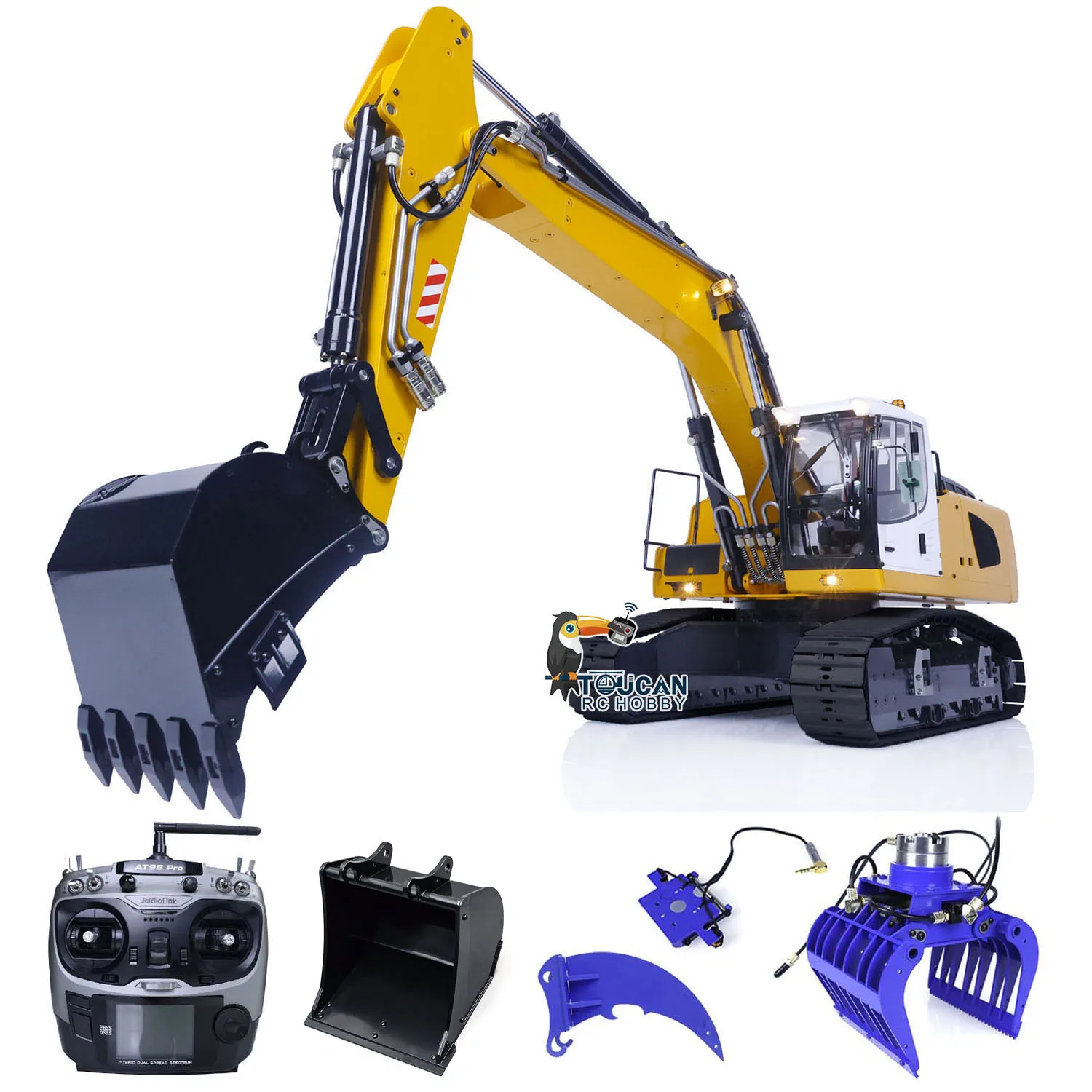 In Stock MTM 946 RC Hydraulic Excavator 1/14 Remote Control Truck Construction Vehicle Car Grab Bucket Ripper Light Toys TH19597 2