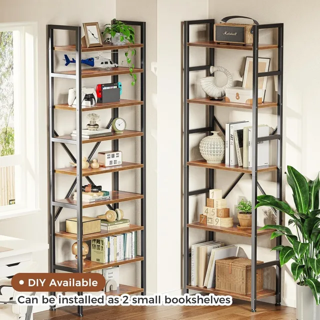 Triple 5-Tier Bookshelf 4