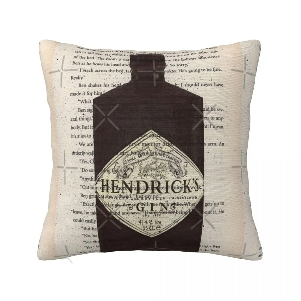 

Hendrick'S Gin Print Gin Print Book Pillow Cover Decorative Cushion 45X45 Cushions Cover Pillow Case Pillow Cover