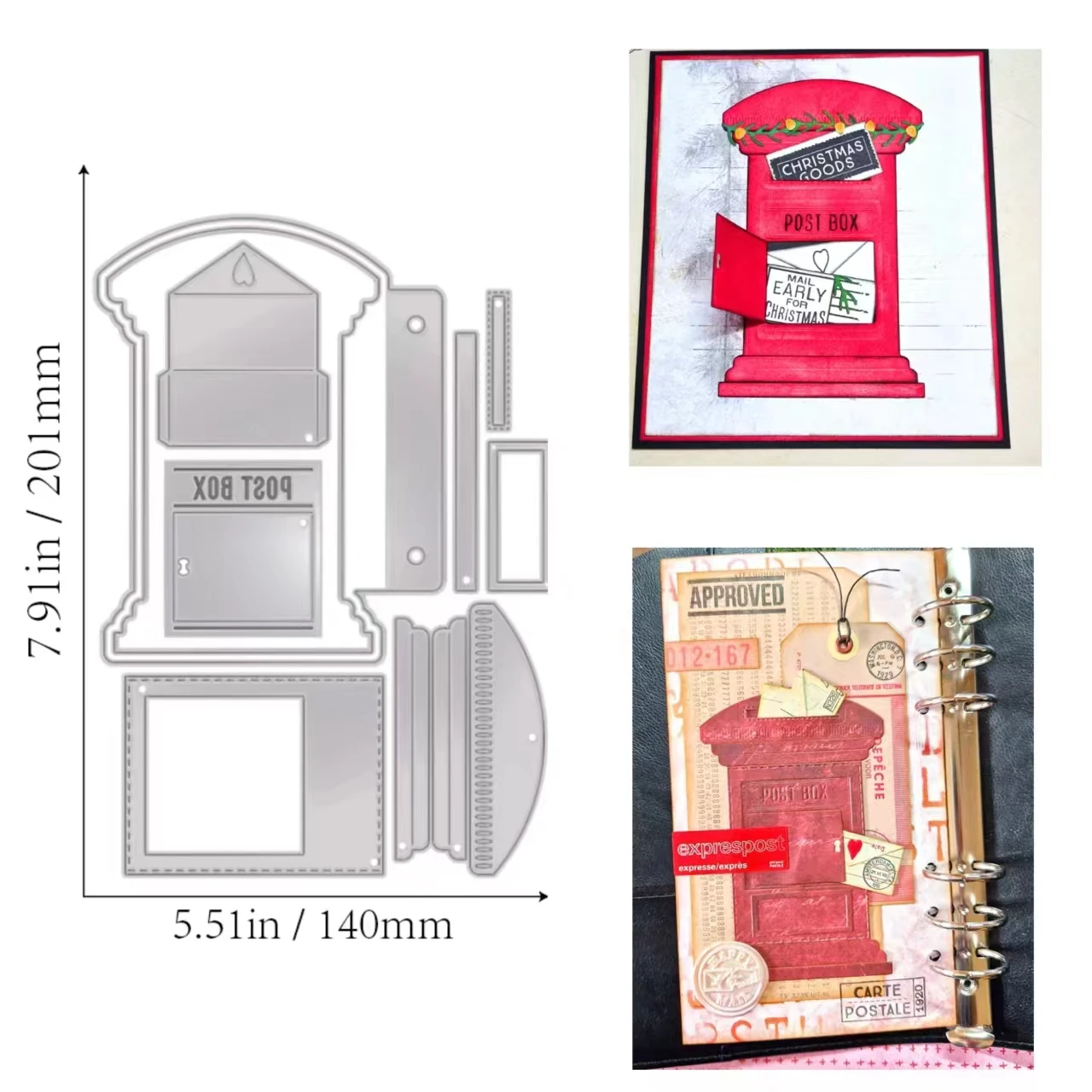 

Vintage Post Mailbox Dies Cutting Dies For Making Gift Card Scrapbooking Paper Diy Craft Decoration Embossing