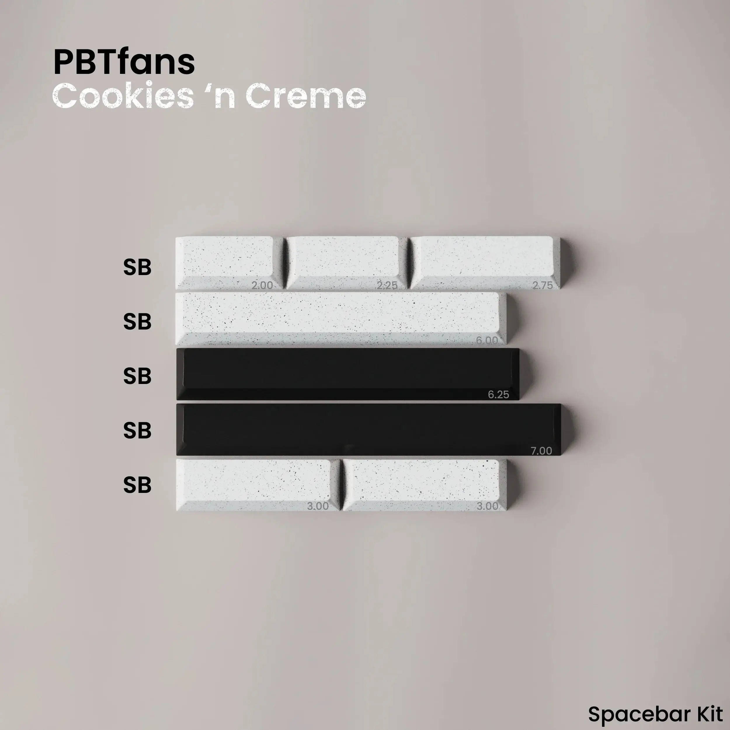 Child Kits] PBTfans COOKIES 'N CREME ABS Material Cherry