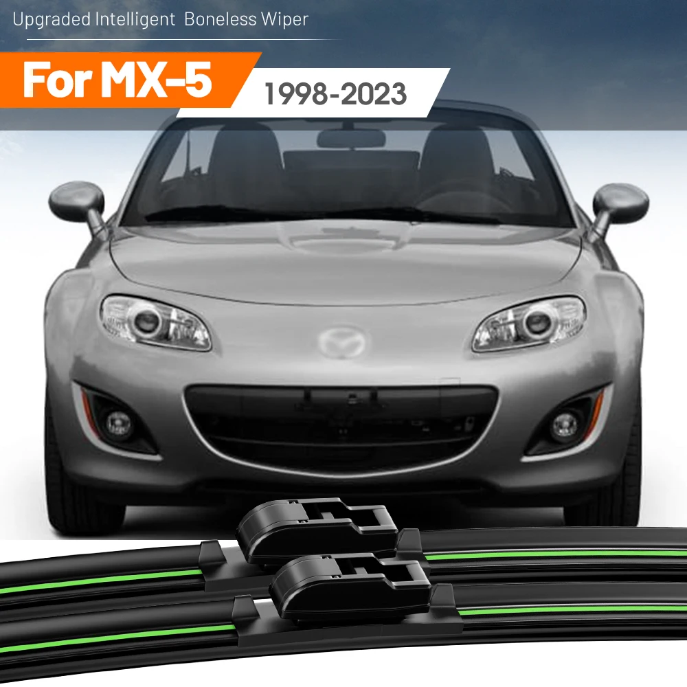 

2pcs For Mazda MX-5 MX5 NB NC ND 1998-2023 Front Windshield Wiper Blades 2004 2006 2013 2015 2016 Windscreen Window Accessories