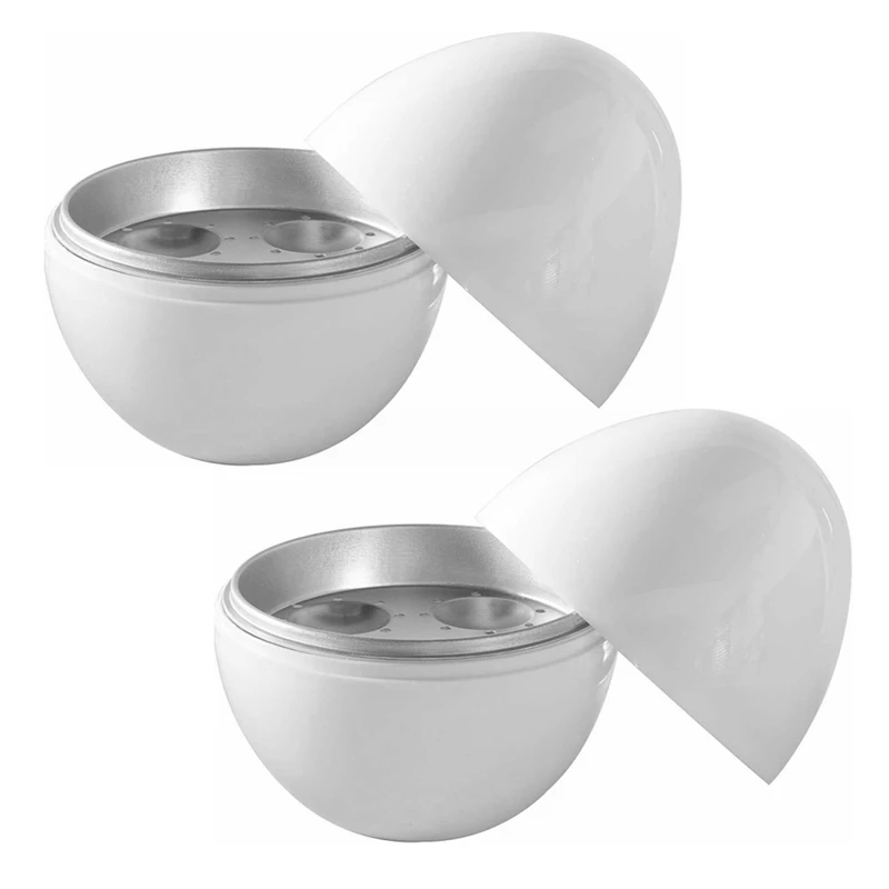 

2X Egg Pod - Microwave Egg Boiler Cooker Egg Steamer Perfectly Cooks Eggs And Detaches The Shell