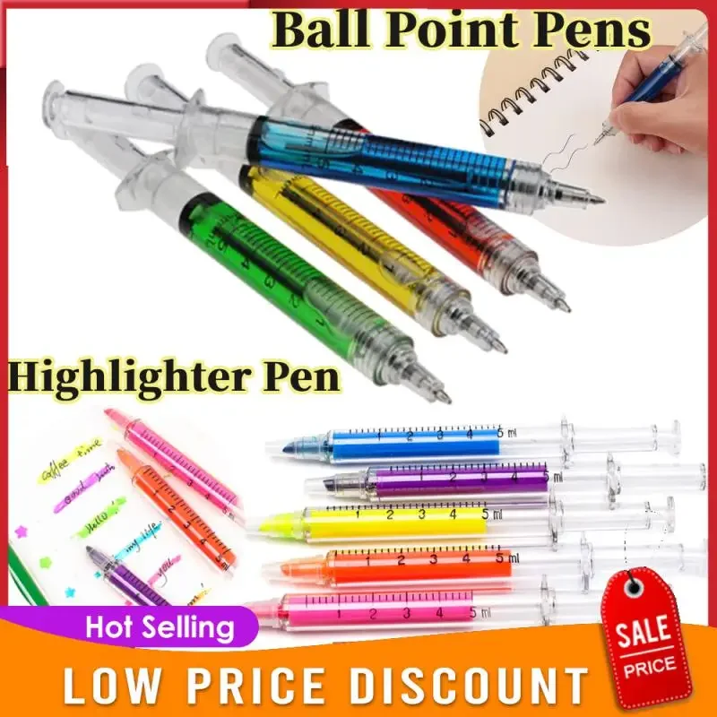 Syringe Pens Novelty Multi Colors Medical Ballpoint Pens Gifts for Nursing Student rs Injector Shape Office Stationery