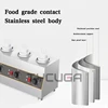Sauce Warmer Commercial Chocolate Warming Machine Stainless Steel Electric Soy Jam Heater Filling Machine 1/2/3 Bottles 110V220V 4