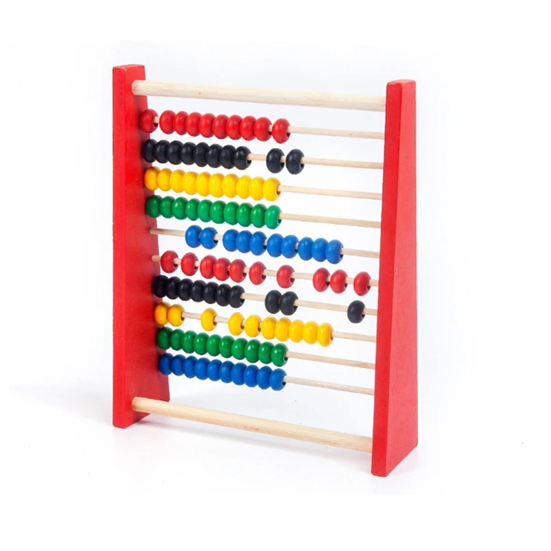 Wooden Abacus Colorful Beads Wooden Abacus Intelligence Development Mathematics Educational Toy Calculate Bead Counting