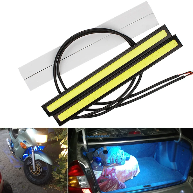 6 pieces Super Bright 17cm LED COB Fog Daytime Running Light Waterproof 12V 6500K Car Light Auto Interior Styling Bar Lamp 3