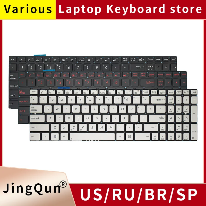 Teclado do Portátil do Russo dos E.u. Luminoso para Asus N550jv U500 Q550l N56v N76v N550 j x jv jk G550j N750 j jv g N56dp N56vz N56vm