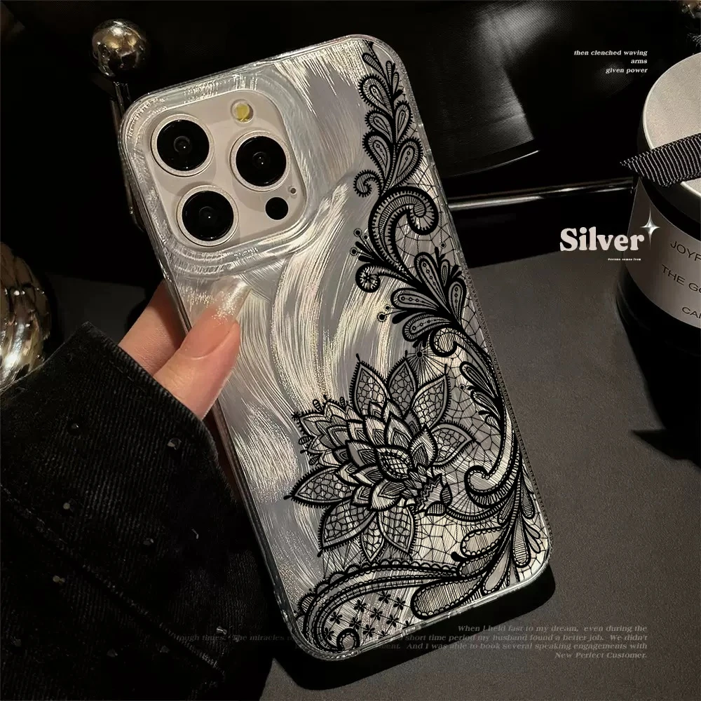 Elegant Hollow Lace Design Phone Case Cover