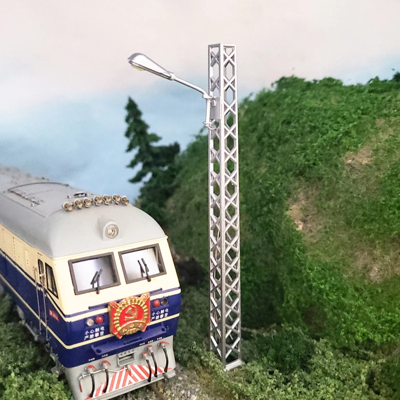 

1:87 Ho Scale Railway Tower Light Mini Simulation Railroad Light Model Sand Table Scene Accessories Train Lighthouse Black 10cm