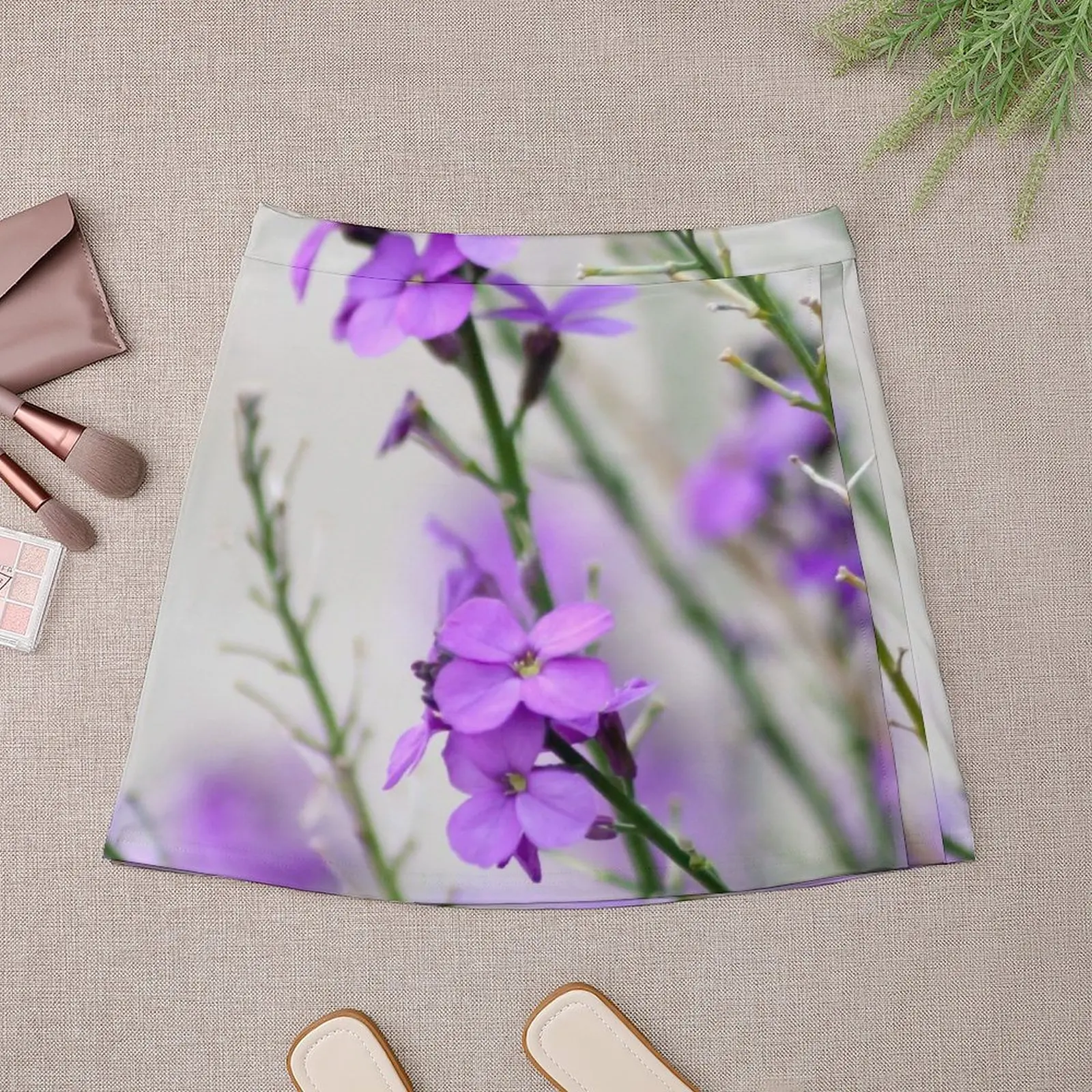 Blue Iris Set in Concrete and Water Mini Skirt Woman skirts dress luxury women skirts
