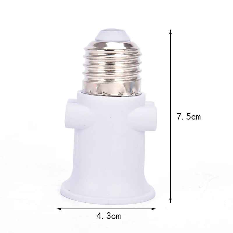 PBT Fireproof 100-240V 4A Eu Plug Connector E27 Bulb Adapter Lamp Holder Base Socket Conversion EU Plug