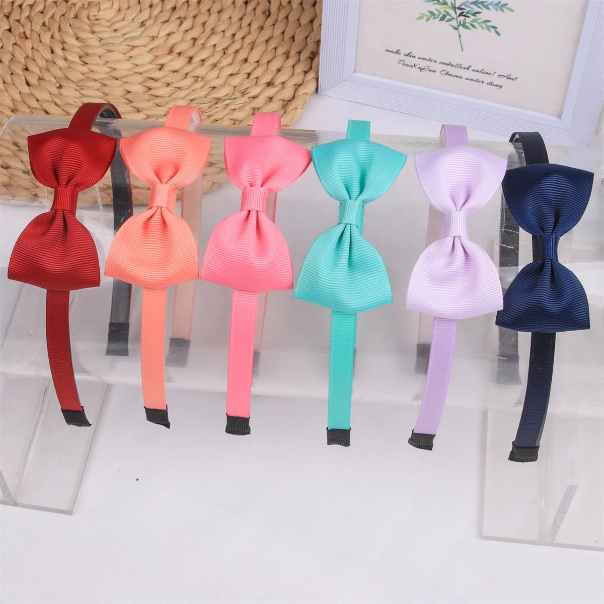 Kids Grosgrain Ribbon Hair Bows - 3 Inch Headbands for Girls