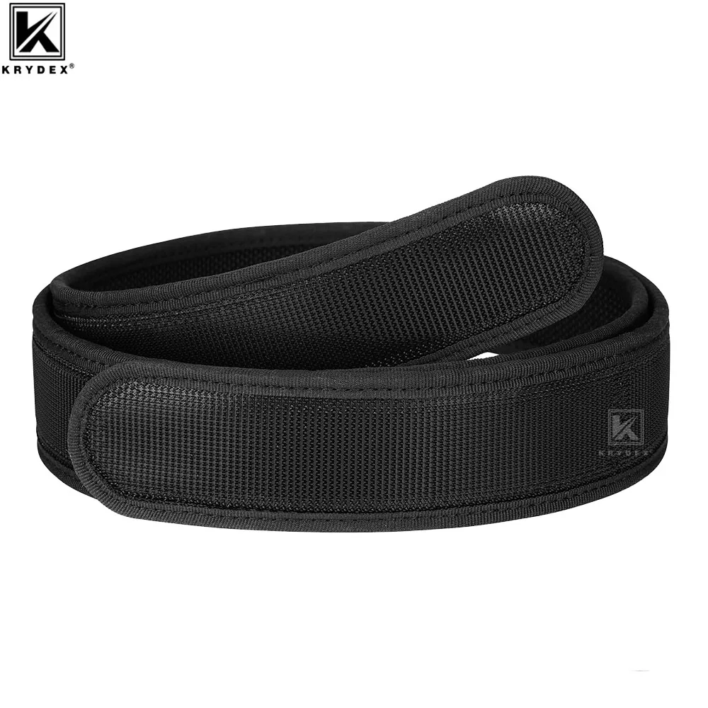 

KRYDEX Tactical Inner Belt Injection Hook Liner Duty Belt 1.5 inch Black 3.8cm Large Size For Hunting Shooting Outer Men Belt