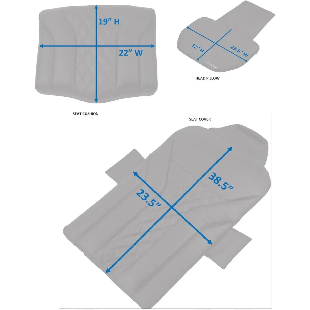 Shiatsulogic Pedicure Chair Cushion Cover Acetone Resistant Faux Leather Vabration Massage Cushion Cappuccino