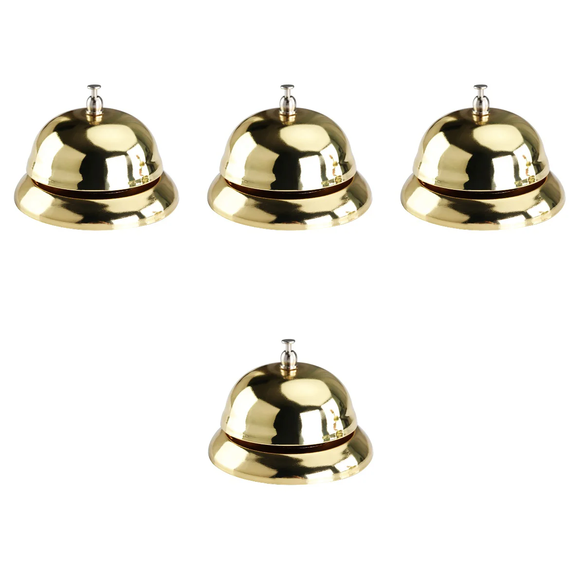 

4 PCS Dinner Bell Table Christmas Party Supplies Pet Desktop Restaurant Toys Assistance Ring Santa Hand