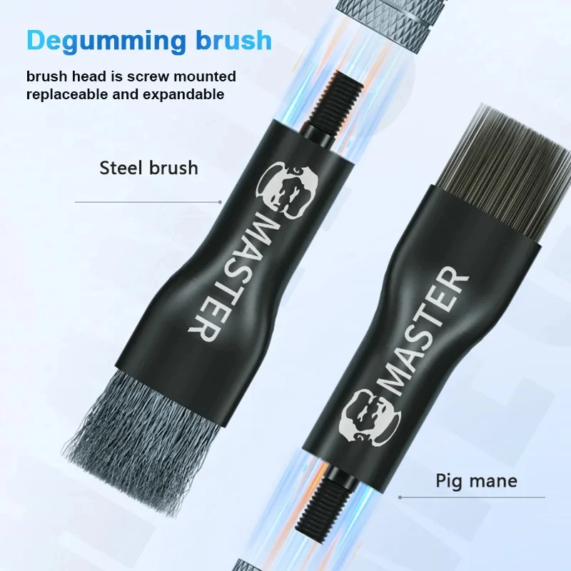 MECHANIC Motherboard Cleaning Brush Dust Cleaning with Replacement Head Cellphone Chip Tin Glue Removal Bristle/Steel Brush tool 3