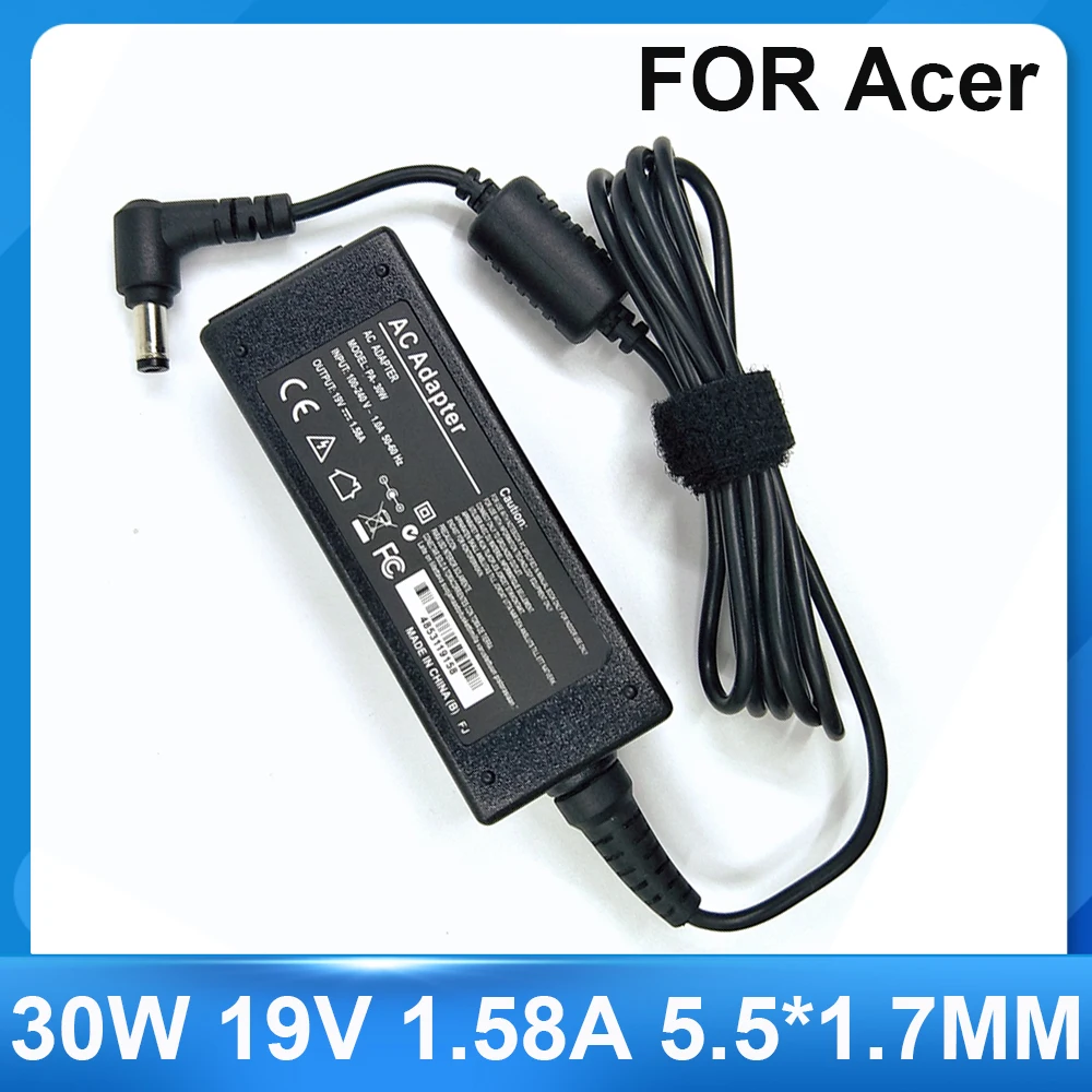 Laptop Adapter 19V 1.58A 30W 5.5*1.7mm AC Power Adapter Charger For ACER Aspire One D255 D255E D260 ZG5 ZA3 KAV60 NAV50T D250 laptop charger