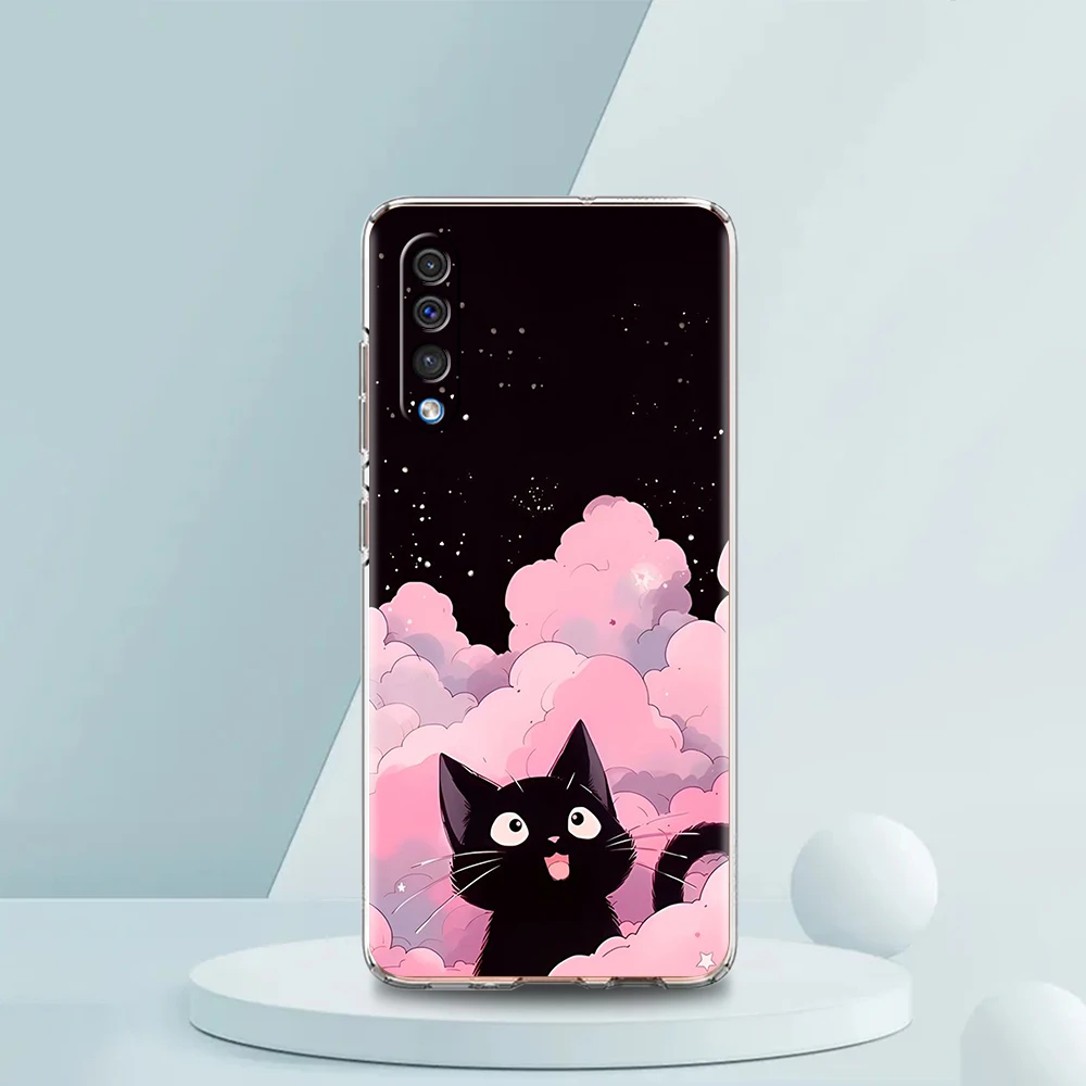 Adorable Cartoon Black Cat Phone Case Cover