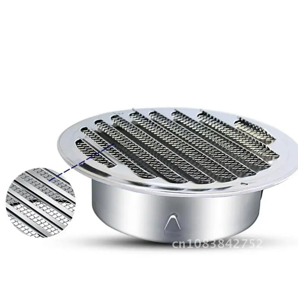 

150mm Round Stainless Steel Louver Air Vent Outlet Hood Wall Grille Ducting Ventilation Grilles Bathroom Air Vent Angle