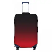 Bright Red And Black Ombre Suitcase Cover Flight Minimalist Gradient Useful Luggage Supplies Business Protector 2