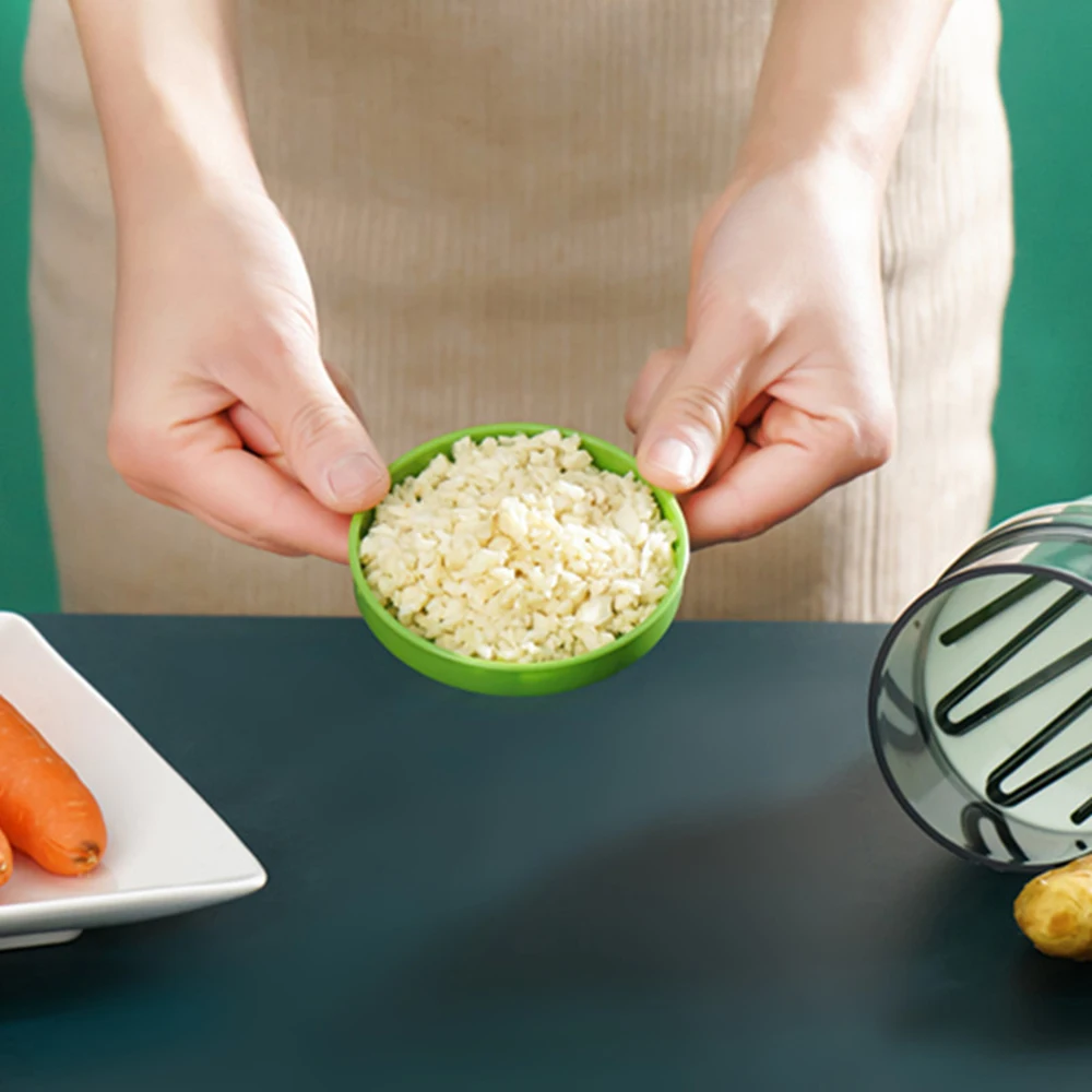 Hand Press Garlic Chopper Multi-Function Handheld Onion Mincer For Kitchen