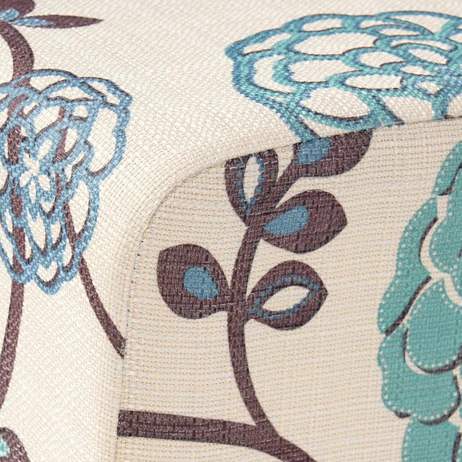 Dining Chairs, 2-Pcs Set, Polyester White And Blue Floral