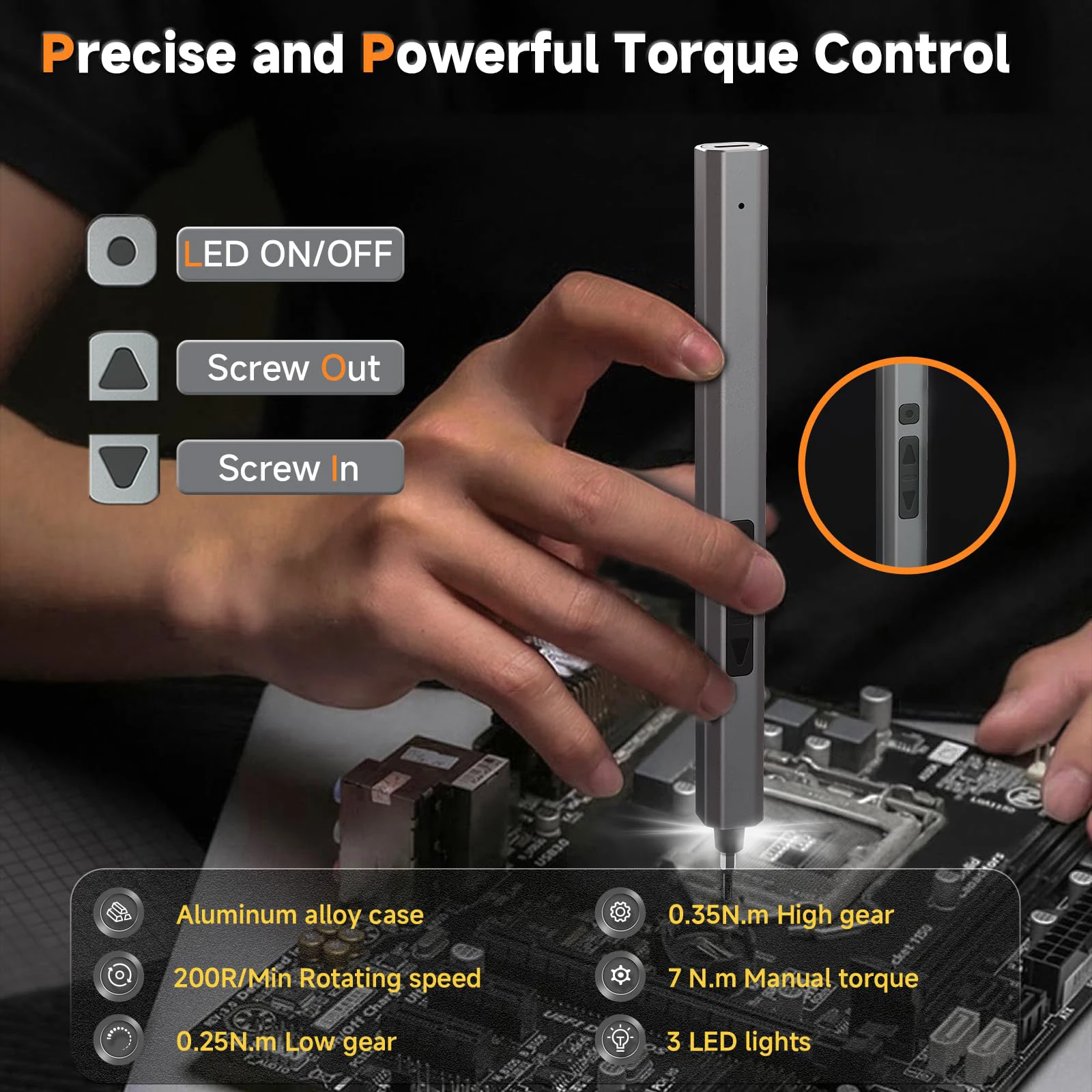 154 in 1 Precision Electric Screwdriver Set with 120 Magnetic Screw Driver Bits Cordless Type-C Professional Repair Tool Kit 5