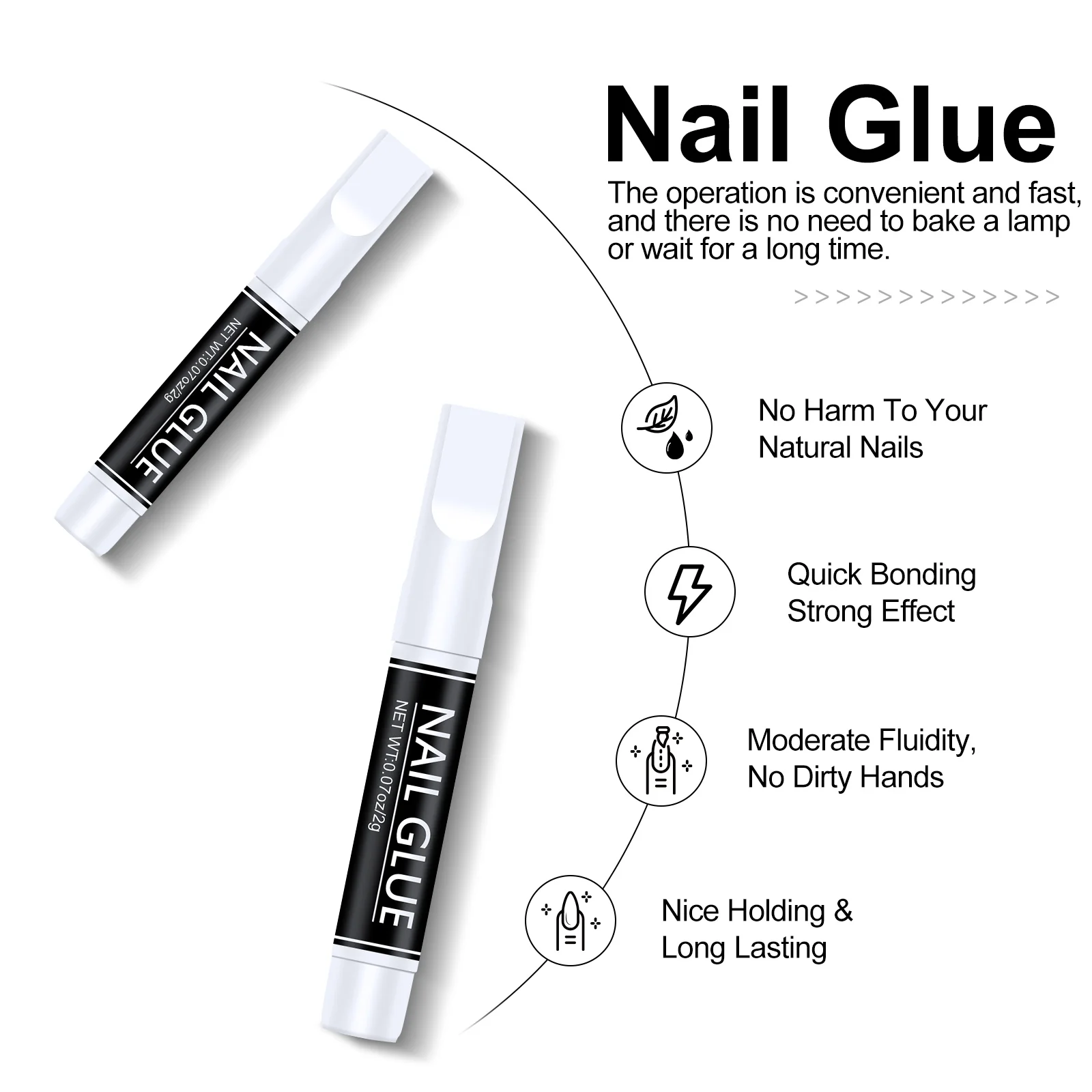 COSCELIA Nail Glue Fast Drying Nails Care Product Nail Decoration Glue for False Nails Glitter Acrylic Decoration 5