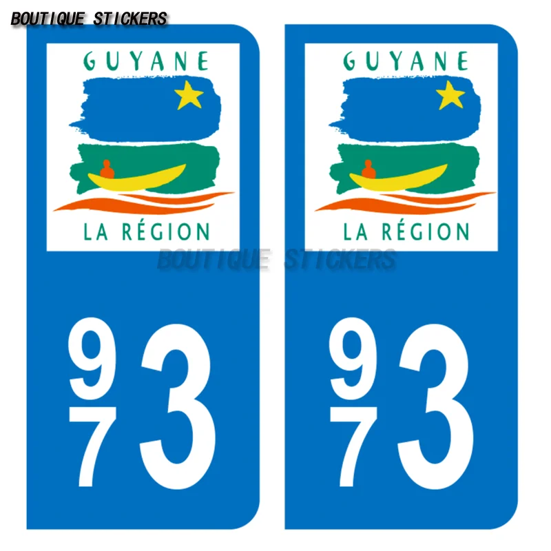 

Exquisite Car License Plate Sticker License Plate Department 973 Guyana DROM Waterproof Polyethylene Decal