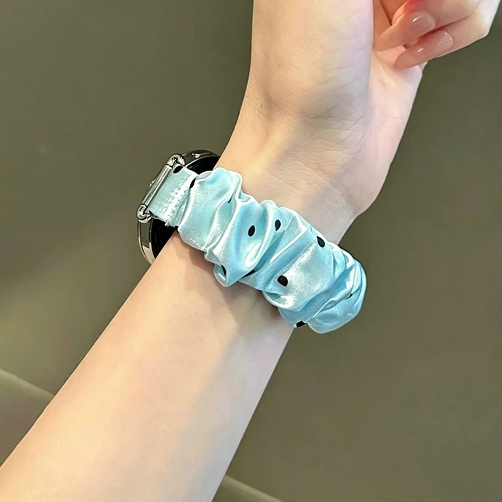 Stylish Scrunchies Stretchy Fabric Watchband – Elegant Replacement Wristband