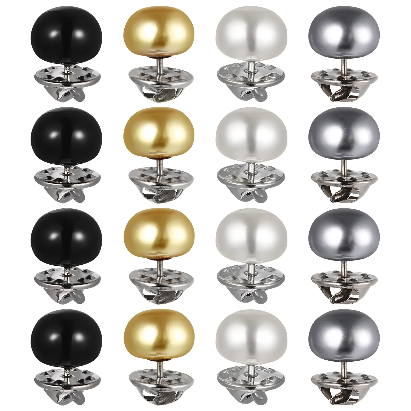 

Cover Up Buttons Women Shirt Brooch Buttons Safety Pearl Brooch Buttons Lapel Pins Metal Tie Tacks Pin Coat Shirt