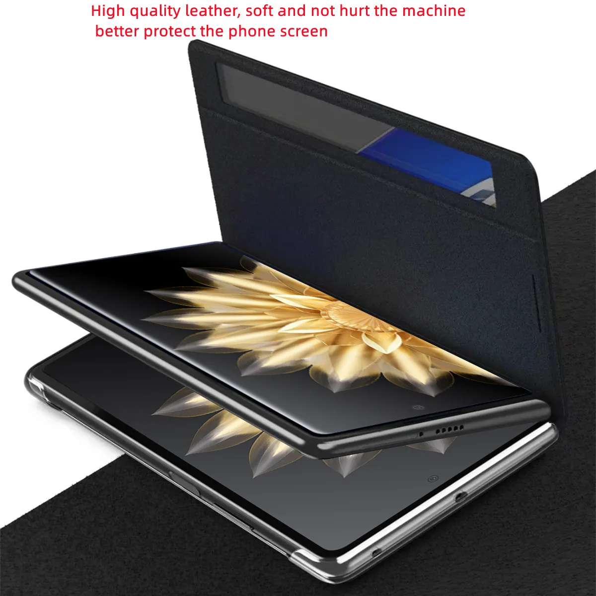 For Honor Magic V2 Smart Window Leather Phone Case For Magic V 2 Ultra-thin Shockproof Magnetic Flip Phone Cover