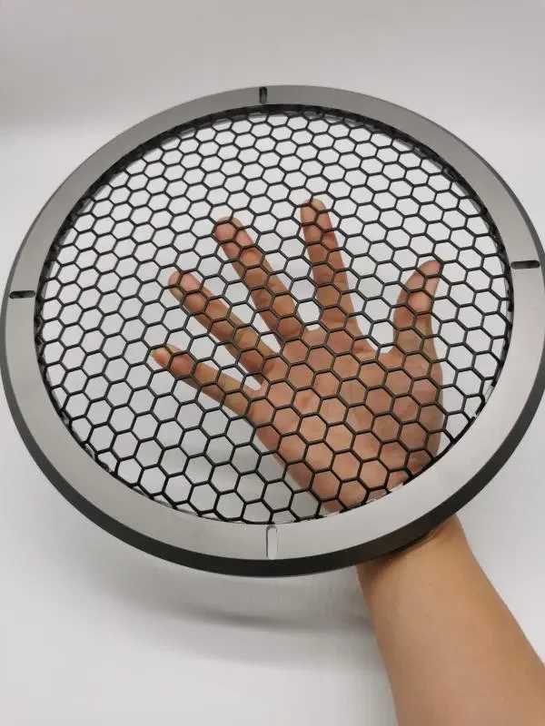 1 Pcs High Grade 8 Inch 10inch 12 Inch Grille Car Speaker Grille All Aluminum Subwoofer Protective Mesh Cover Accessory Titanium