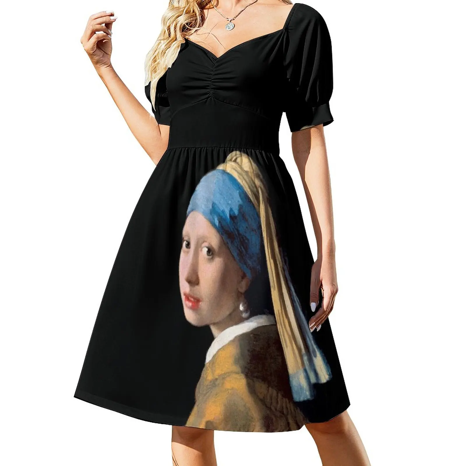 thumbnail image 1 of Vestido de la Chica de la Perla, estilo coreano, para verano, para mujer., 1 of 7