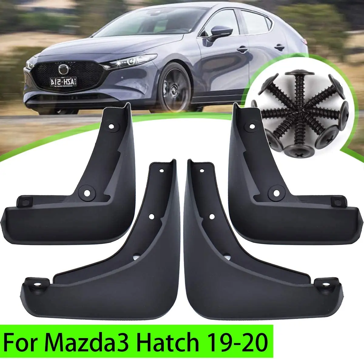 4pcs/Set Mudflaps For Mazda 3 Mazda3 BP-Hatchback Hatch Mud Flaps Splash Guards Mudguards Mud Flap Front Rear Fender car mud flaps car mudguard