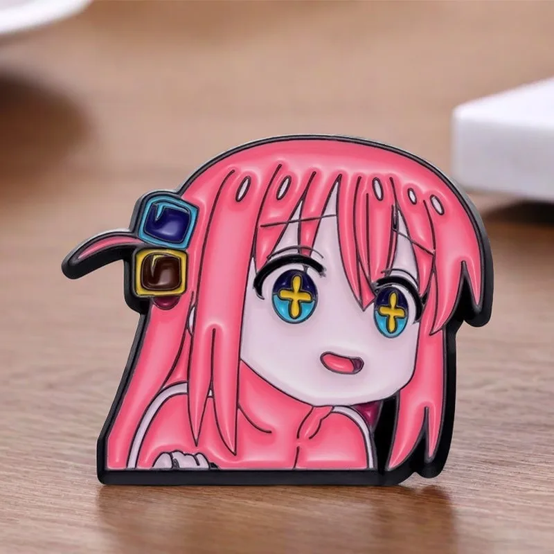 Bocchi the Rock! Hitori & Ryo Cartoon Metal Enamel Pin - Perfect Holiday Gift