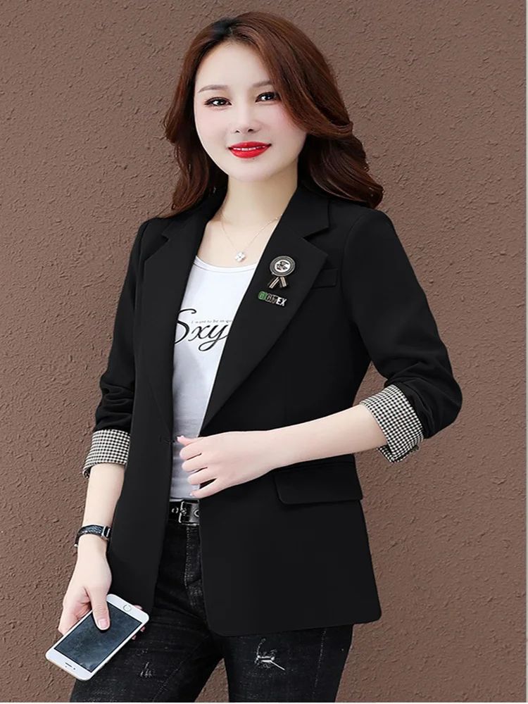 Women's High-End Casual Blazer Jacket, Business Blazer, Female Top Epaulettes, Buttons Coat, New, Spring, Autumn, 2023
