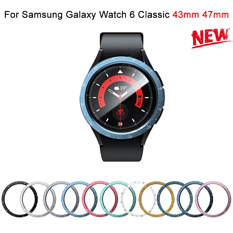 Per Samsung Galaxy Watch 6 Classic 43Mm 47Mm Pc Bezel Ring Cover Paraurti Smartwatch Accessorie Watch 6 Edge Protector Protettivo