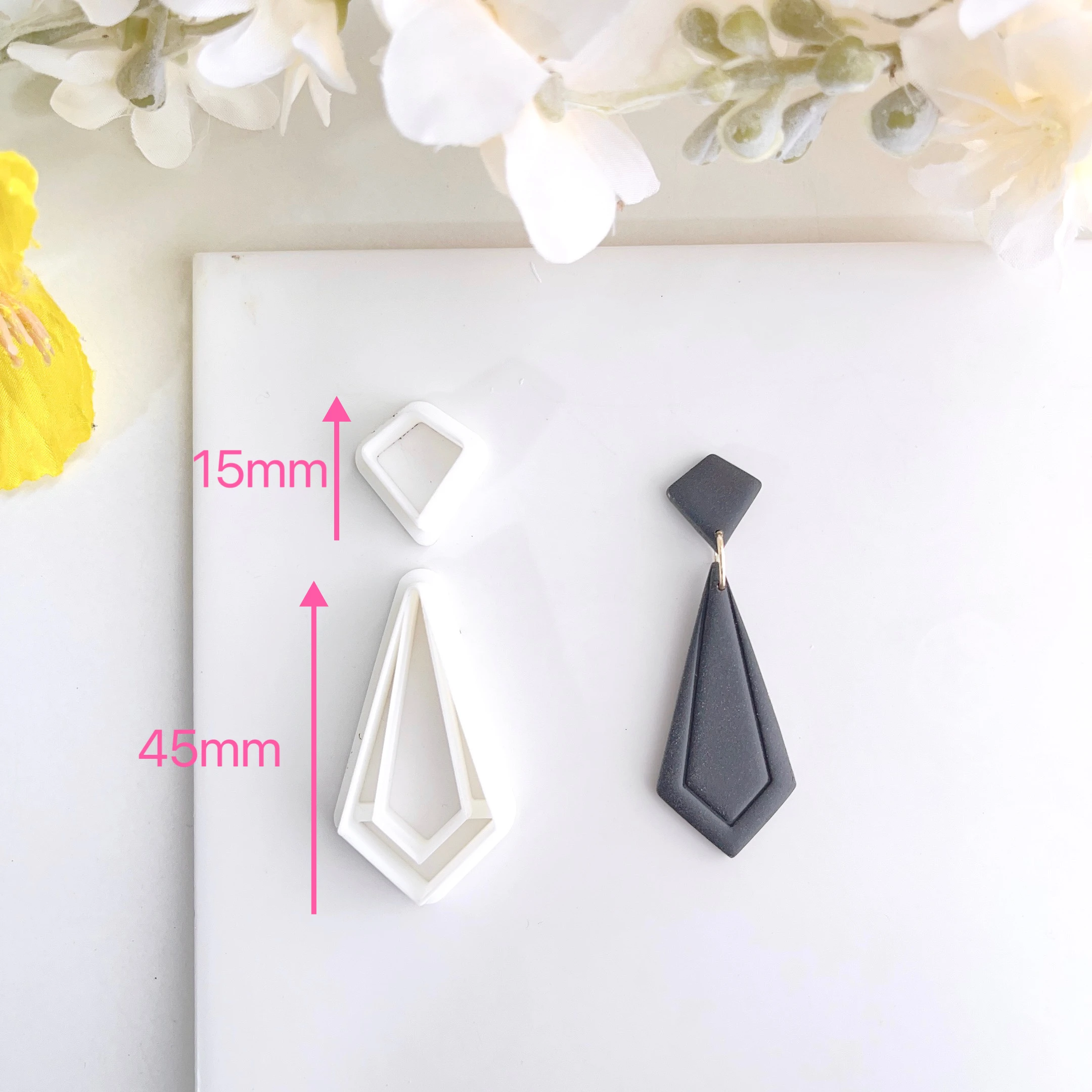 Soft Pottery Earrings Polymer Clay Mold Irregular Geometric Shape/Lotus Flower Clay Cutter DIY Jewelry Pendant Pottery Tools