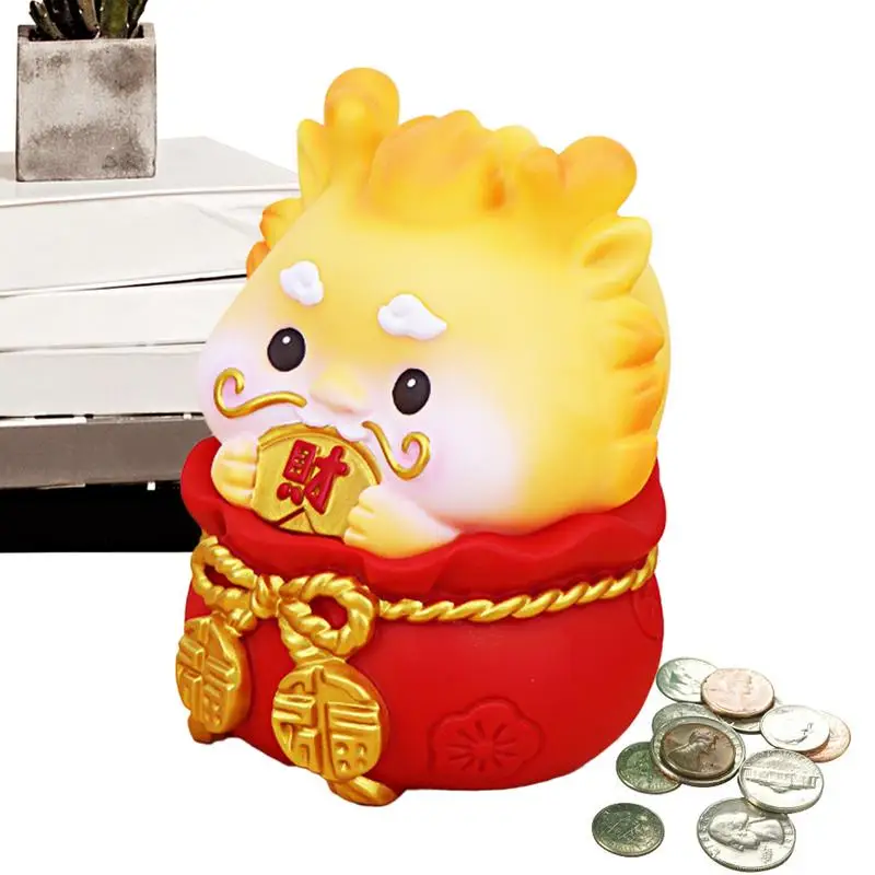 

Dragon Coin Bank 2024 Year of Dragon Figurine Chinese Zodiac Dragon Bank Dragon Statue Dragon Adorn Dragon Year Saving Pot