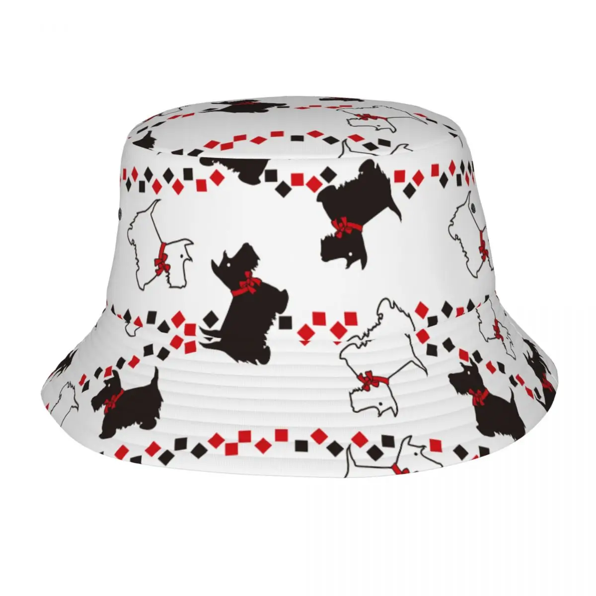 

Scottie Dogs Bucket Hats Getaway Headwear Accessories Animal Dog Lover Fisherman Caps for Outdoor Teen Boonie Hat Packable